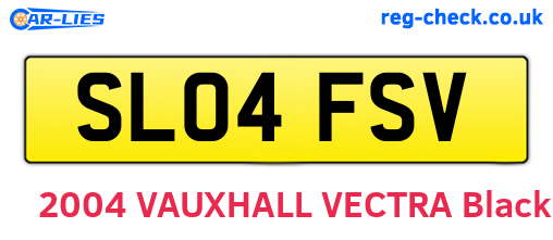SL04FSV are the vehicle registration plates.