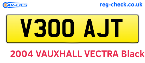 V300AJT are the vehicle registration plates.