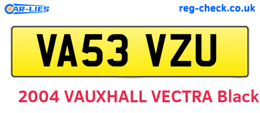 VA53VZU are the vehicle registration plates.