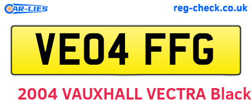 VE04FFG are the vehicle registration plates.