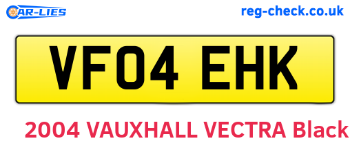 VF04EHK are the vehicle registration plates.
