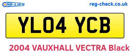 YL04YCB are the vehicle registration plates.