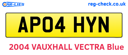 AP04HYN are the vehicle registration plates.