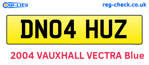 DN04HUZ are the vehicle registration plates.