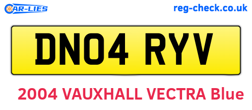 DN04RYV are the vehicle registration plates.
