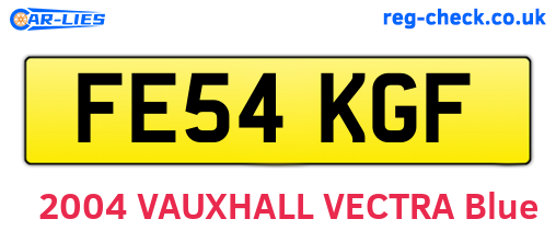 FE54KGF are the vehicle registration plates.