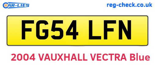 FG54LFN are the vehicle registration plates.