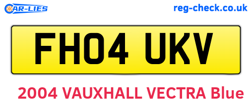 FH04UKV are the vehicle registration plates.