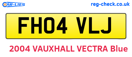 FH04VLJ are the vehicle registration plates.