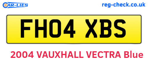 FH04XBS are the vehicle registration plates.