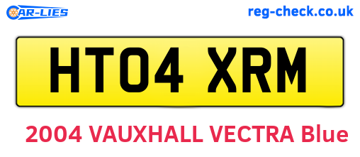 HT04XRM are the vehicle registration plates.
