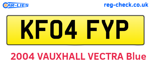 KF04FYP are the vehicle registration plates.