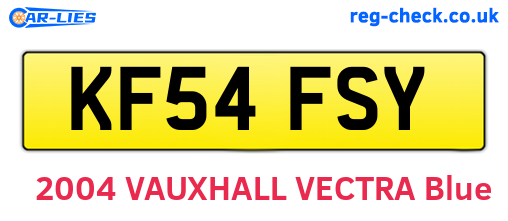 KF54FSY are the vehicle registration plates.
