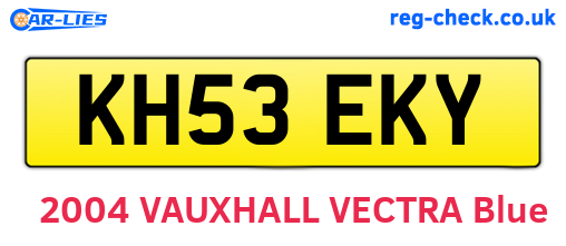 KH53EKY are the vehicle registration plates.