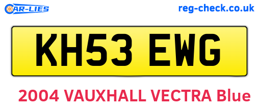 KH53EWG are the vehicle registration plates.