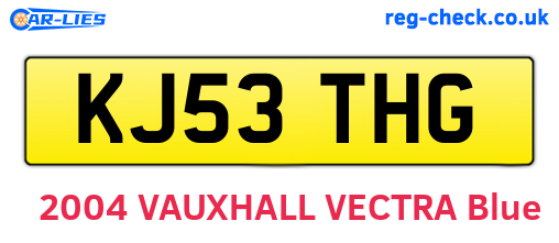 KJ53THG are the vehicle registration plates.