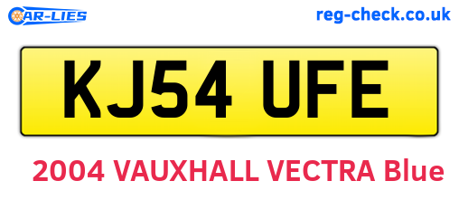 KJ54UFE are the vehicle registration plates.