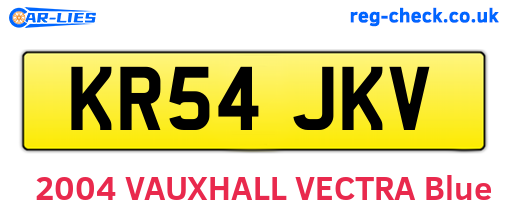 KR54JKV are the vehicle registration plates.