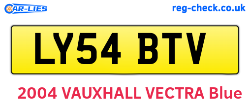 LY54BTV are the vehicle registration plates.