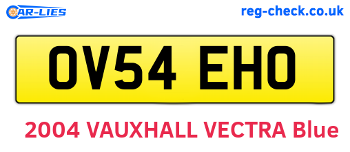 OV54EHO are the vehicle registration plates.