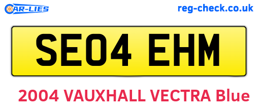 SE04EHM are the vehicle registration plates.