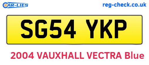 SG54YKP are the vehicle registration plates.