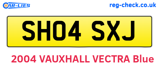 SH04SXJ are the vehicle registration plates.