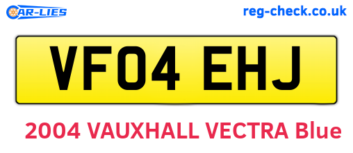 VF04EHJ are the vehicle registration plates.
