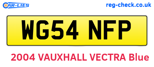 WG54NFP are the vehicle registration plates.