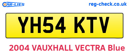 YH54KTV are the vehicle registration plates.