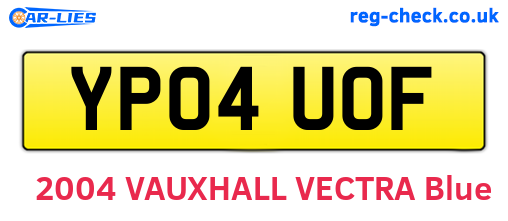 YP04UOF are the vehicle registration plates.