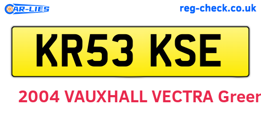 KR53KSE are the vehicle registration plates.