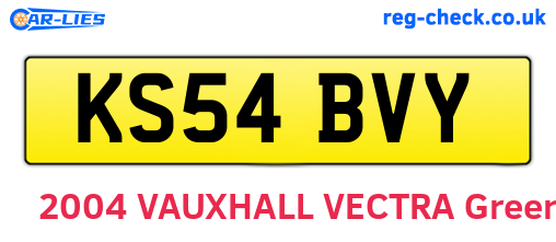 KS54BVY are the vehicle registration plates.