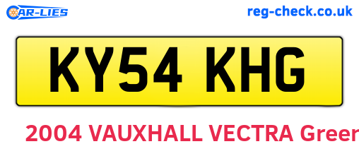 KY54KHG are the vehicle registration plates.