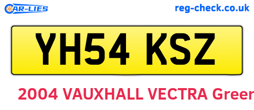YH54KSZ are the vehicle registration plates.