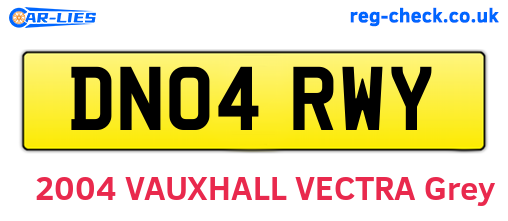 DN04RWY are the vehicle registration plates.