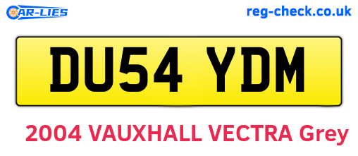 DU54YDM are the vehicle registration plates.