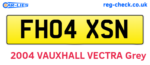 FH04XSN are the vehicle registration plates.