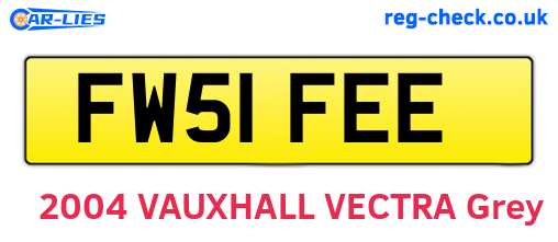 FW51FEE are the vehicle registration plates.
