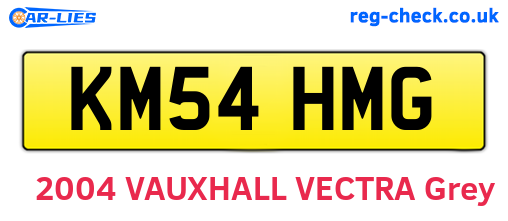 KM54HMG are the vehicle registration plates.