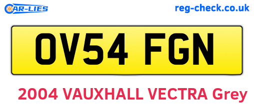 OV54FGN are the vehicle registration plates.