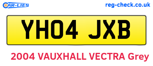 YH04JXB are the vehicle registration plates.