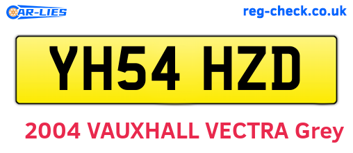 YH54HZD are the vehicle registration plates.