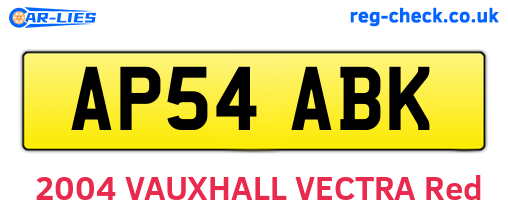 AP54ABK are the vehicle registration plates.