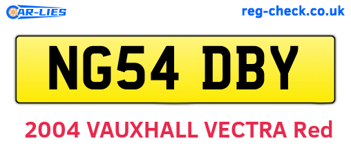 NG54DBY are the vehicle registration plates.