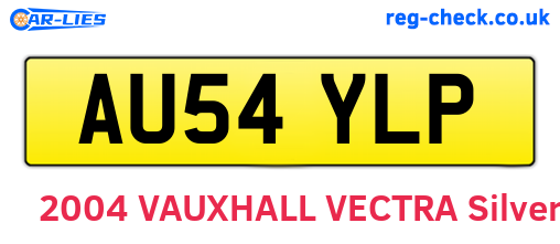 AU54YLP are the vehicle registration plates.