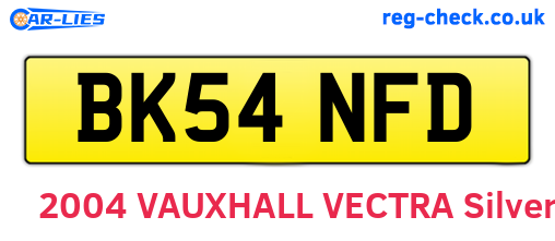 BK54NFD are the vehicle registration plates.