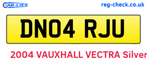 DN04RJU are the vehicle registration plates.