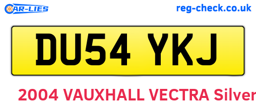 DU54YKJ are the vehicle registration plates.