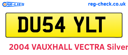 DU54YLT are the vehicle registration plates.